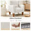 Chaise d'appoint moderne avec coussin et coussin de siège amovibles, pieds de soutien robustes-371869072-371869073
