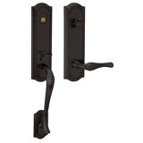 Bethpage Handleset with Single Cylinder Deadbolt and Door and Rosette