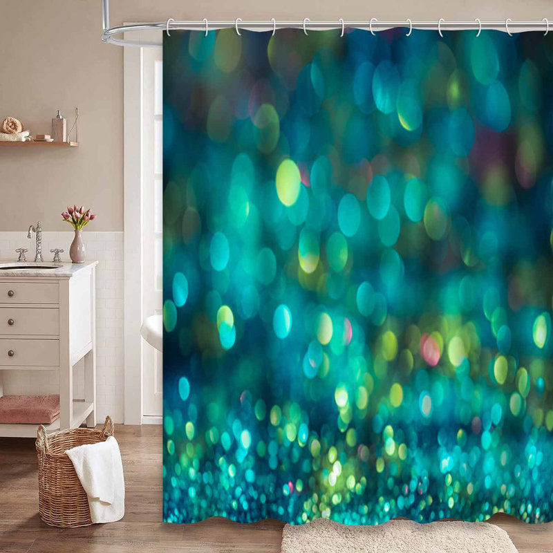 Rideau de douche abstrait avec 12 crochets, L 72 po x l 72 po