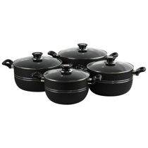 Tefal Induction G155S844 Non-Stick Cookware Set 8 Pieces-Black, saucepans,  Aluminium