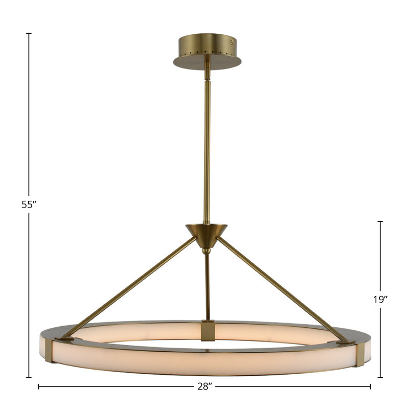 Lavo 1 LT Winter Brass Chandelier Kalco