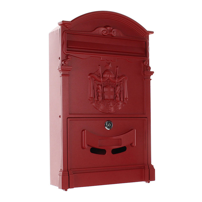 Bellafonte Steel Wall Mounted Letter Box, Red