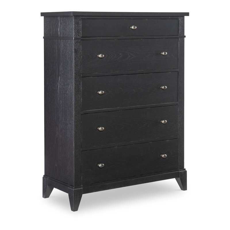 Commode 5 tiroirs Mya, Noir