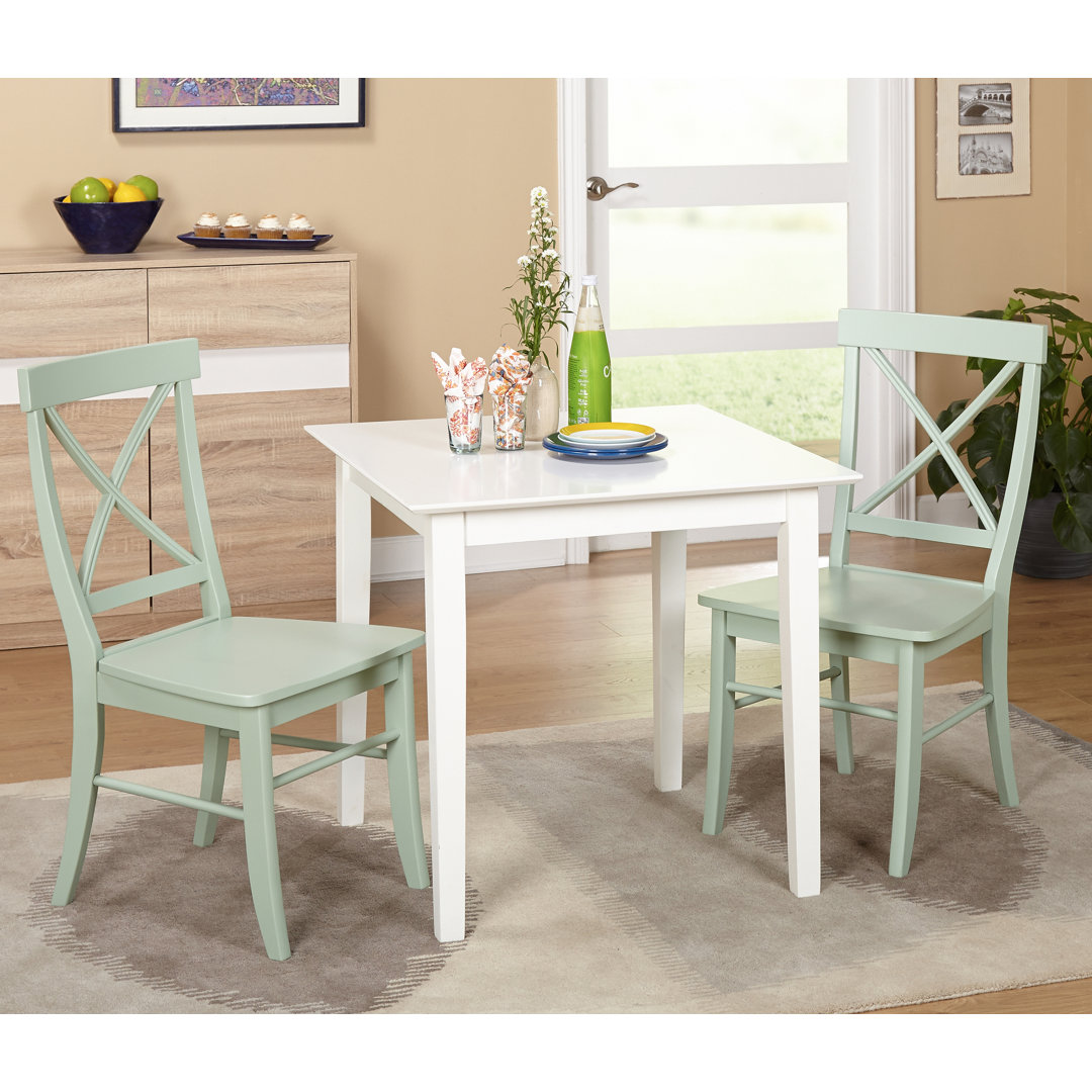 Chappell Four Leg Dining Set Rosalind Wheeler Chair Color: Mint