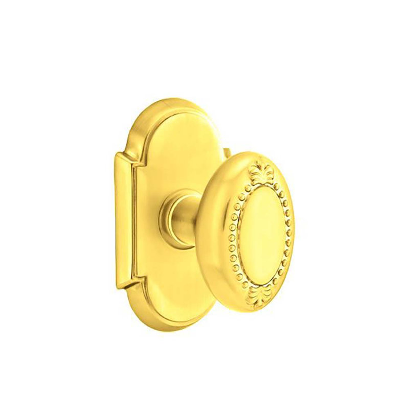 Passage (Hall & Closet) Oval Knob, Bright Brass