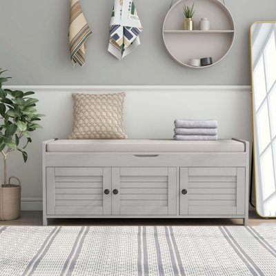 Dagen Linen Blend Upholstered Storage Bench