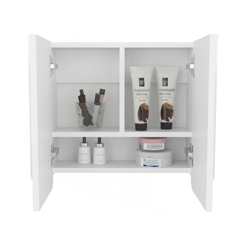 Armoire à pharmacie à miroir avec tablettes intérieures, solution de rangement de salle de bain moderne et organisateur