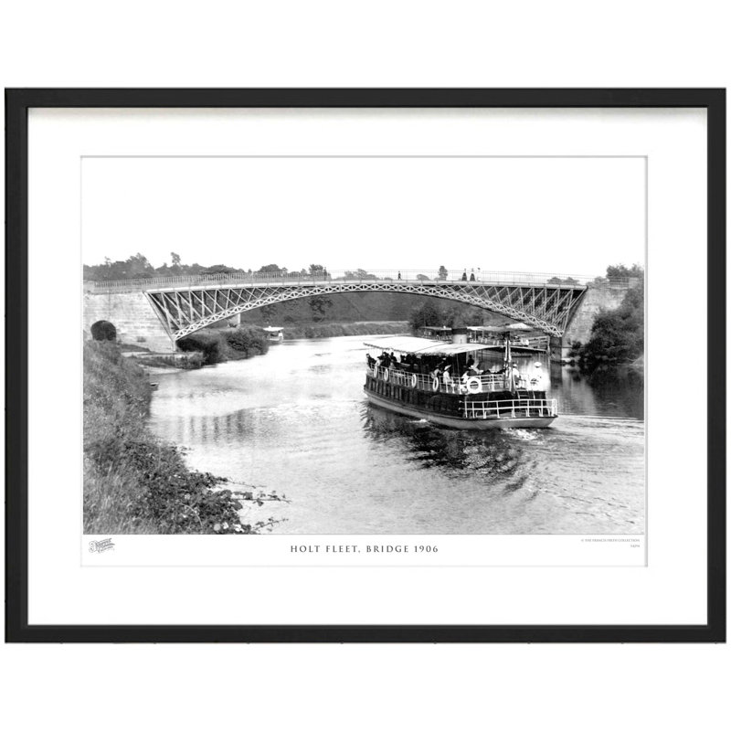 Holt Fleet, Bridge 1906 by Francis Frith - Single Picture Frame Print, 60cm H x 80cm W x 2.3cm D