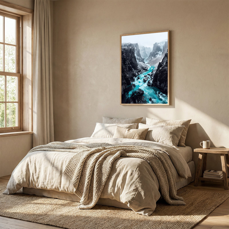Art sur toile, "Dark Rocky Canyon", 36"H x 24"W