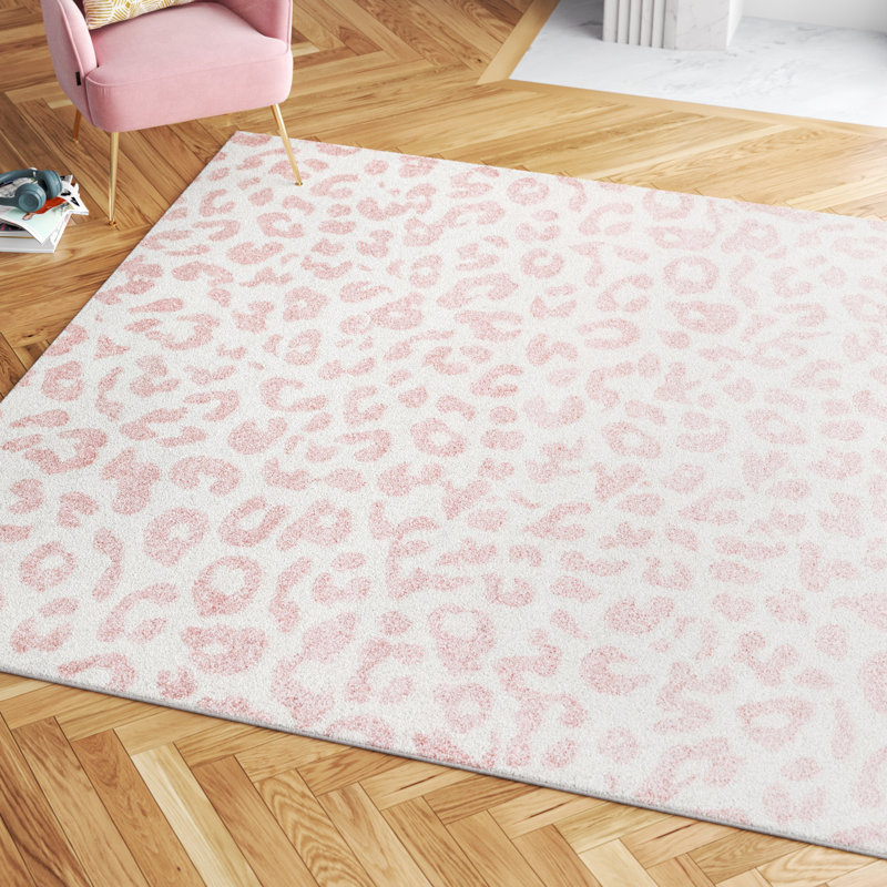 Tapis ivoire / rose bébé Thorin, Rectangle 8 pi x 10 pi