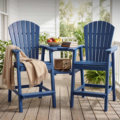 Chaise Adirondack d'extérieur 2 pièces avec table Maybeck