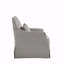 Chaise d'appoint pivotante grise 360 ° avec coussin de dossier
