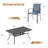 Cihangir Rectangular 6 - Person 60'' L Outdoor Patio Dining Set with 6 Stackable PVC-coated polyester Armrest Chairs-1623637109