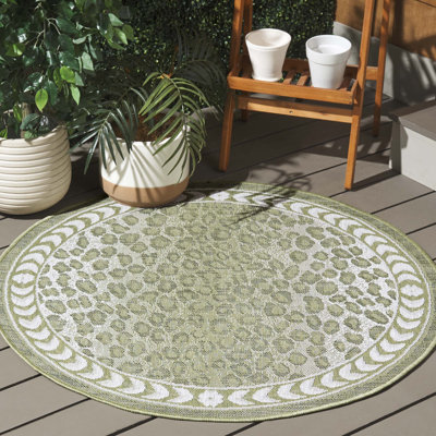 Monteiro Animal Print Green Indoor / Outdoor Area Indoor/Outdoor Area Rug