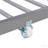 METAL BUNK BED WITH TRUNDLE  SILVER