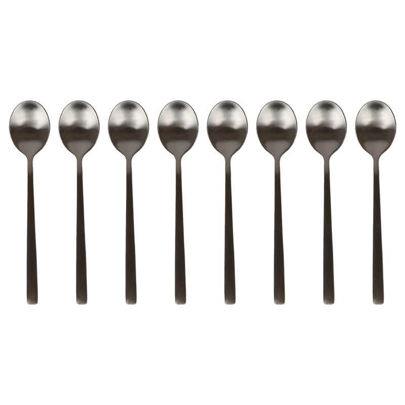 Argon Tableware Stainless Steel Teaspoons, Black