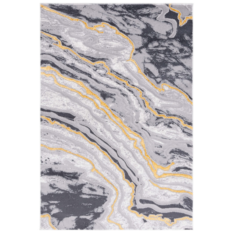 Loranza Performance Performance Abstract Rug, Round 6'7"