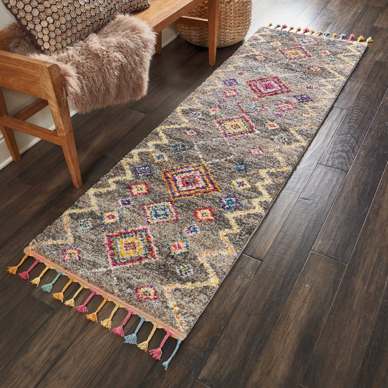 Raul Rug, Rectangle 6'7" x 9'6", Gray/Orange/Yellow