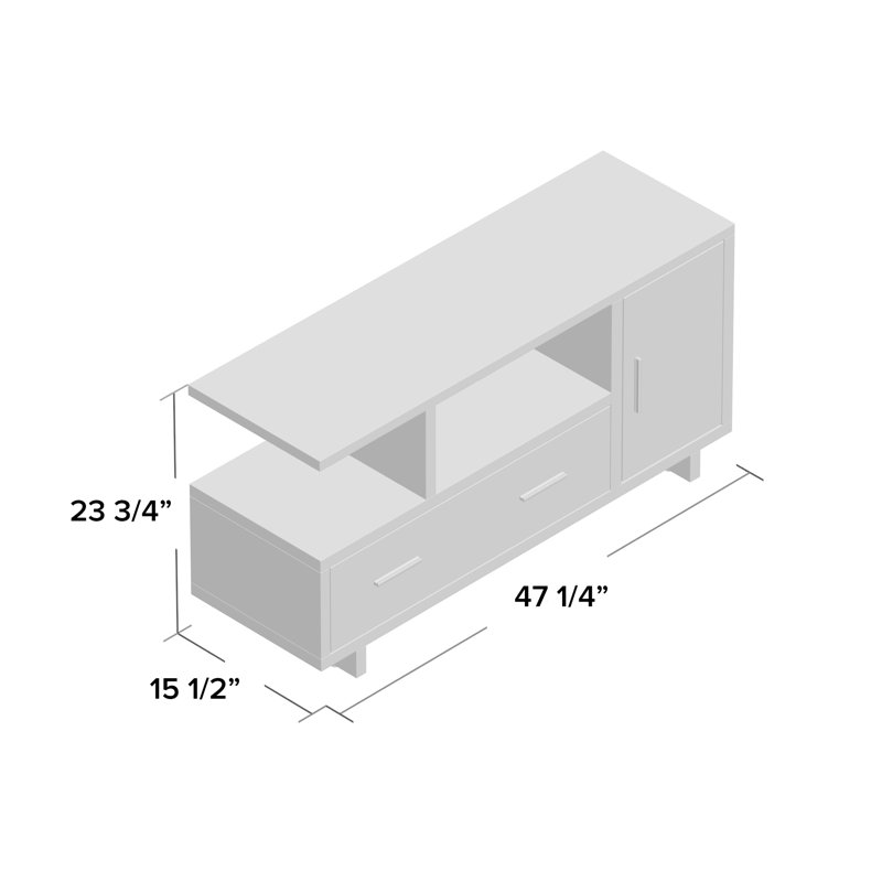 Nuss TV Stand for TVs up to 50", Cappuccino/Taupe