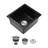 18'' L Undermount Single Bowl Granite Kitchen Sink-101596165