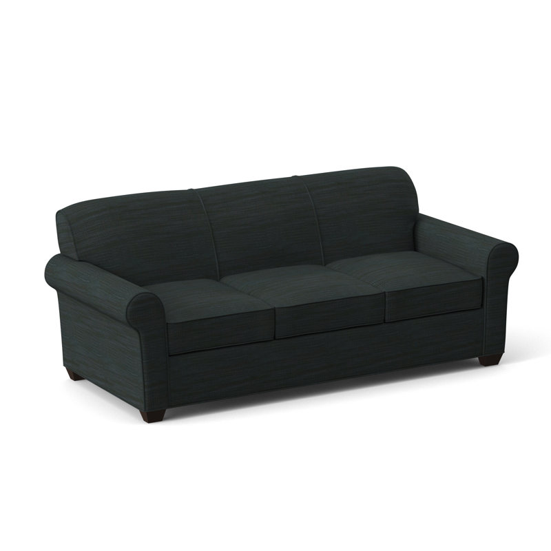 Finn Rolled Arm Sofa with Reversible Cushions, Cafelle, Ridgecrest Midnight, 34" H x 83" W x 36" D