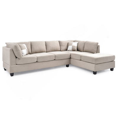 Canapé modulaire Malone G631B-SC (sans repose-pieds), blanc