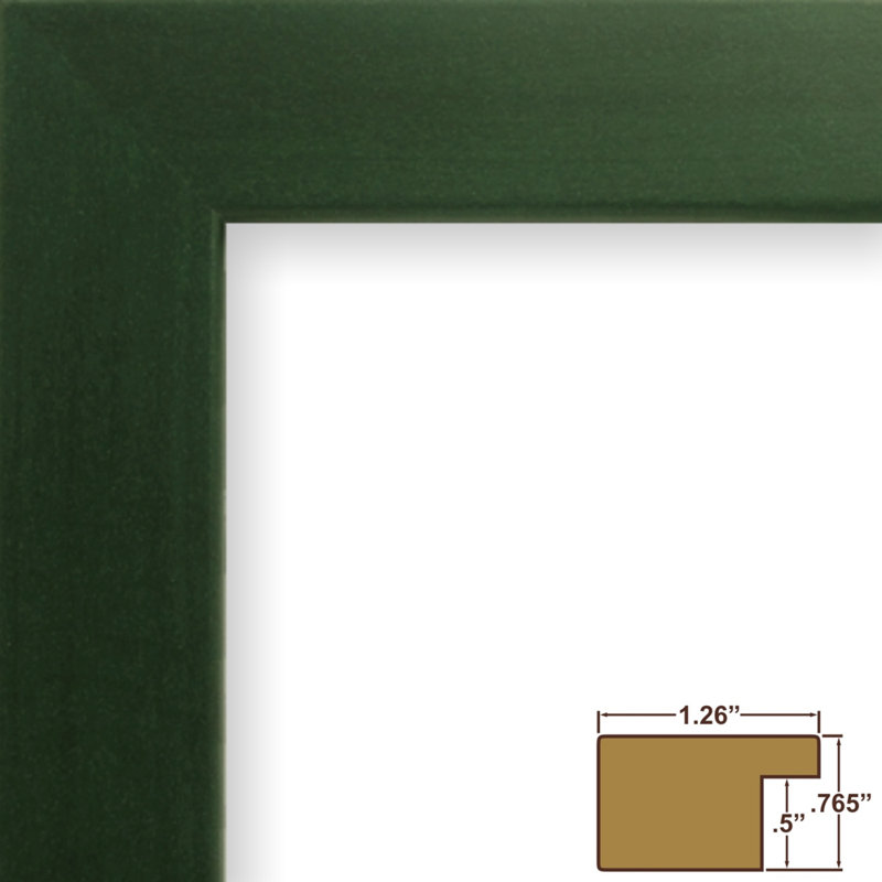 Ensemble de cadres muraux 4 pièces Fernald, 5 po x 7 po, Vert