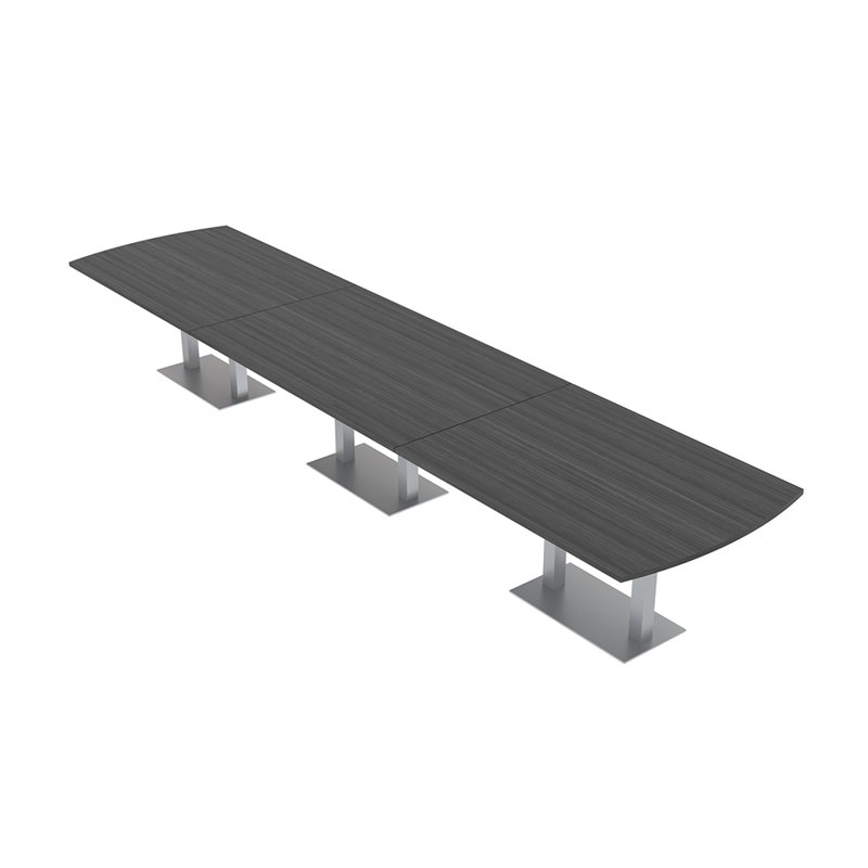 Table de conférence Pavert Arc, H 30 po x l 192 po x P 48 po, Nuit asiatique, Argent argent