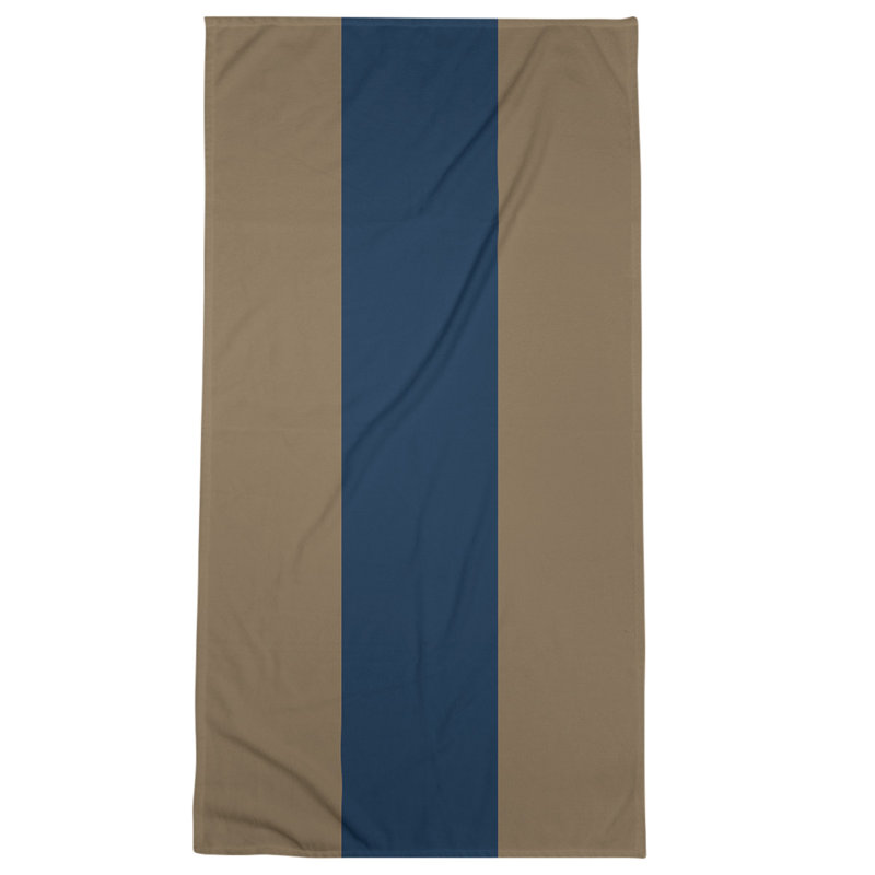 Cotton Blend Beach Towel, Brown/Blue