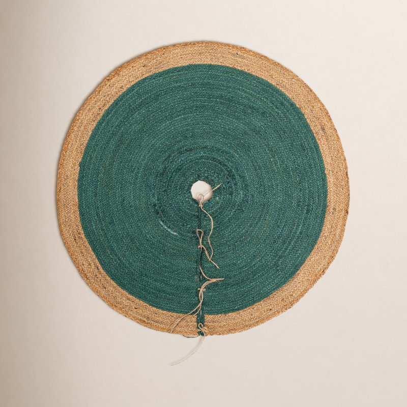 Jupe d'arbre de Noël à tisser Unique, Rond 4 pi 1 po, Vert