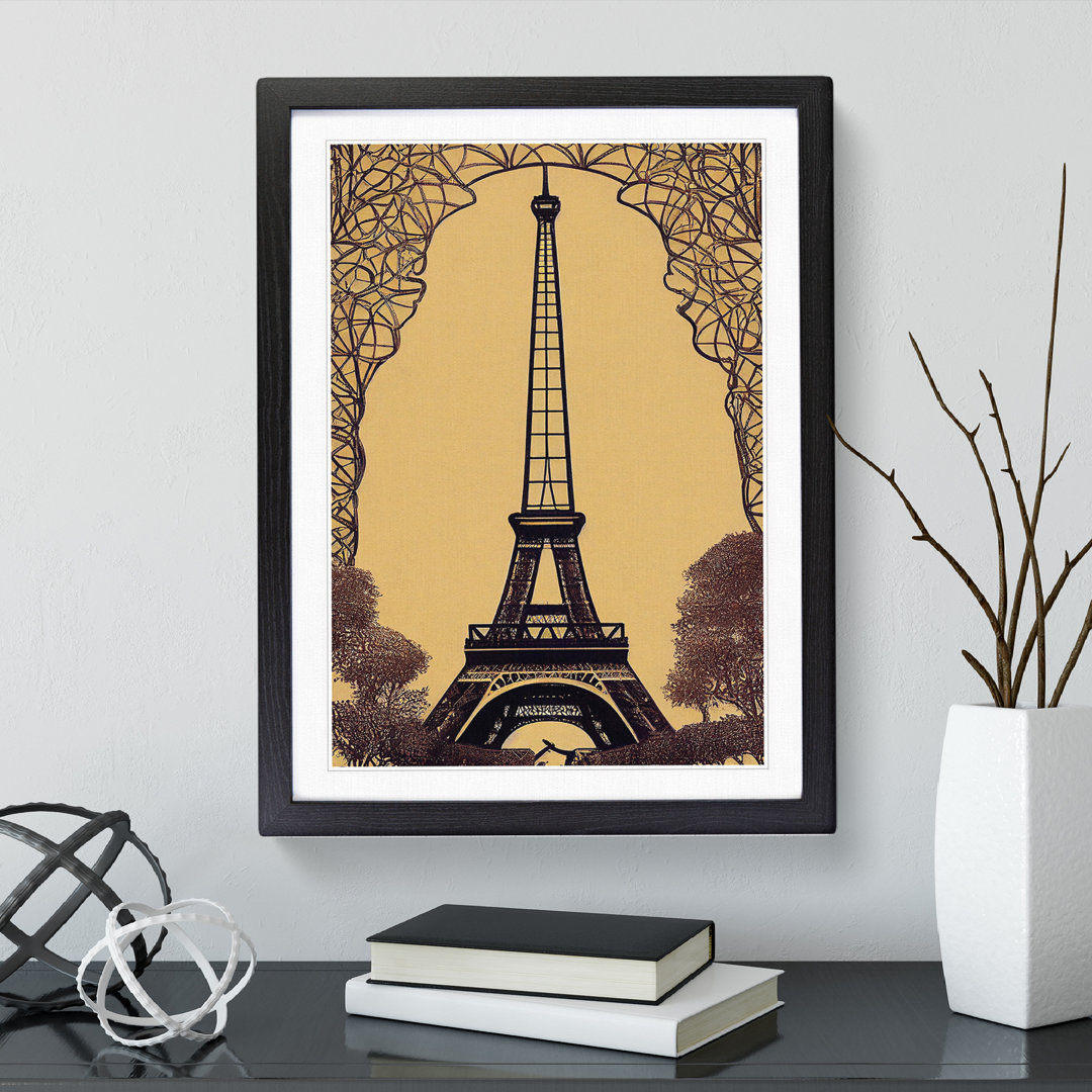 Art Nouveau Eiffel Tower - Picture Frame Graphic Art