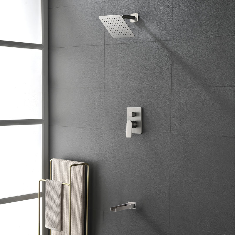 Bath And Shower Faucet Trim, Brushed Nickel
