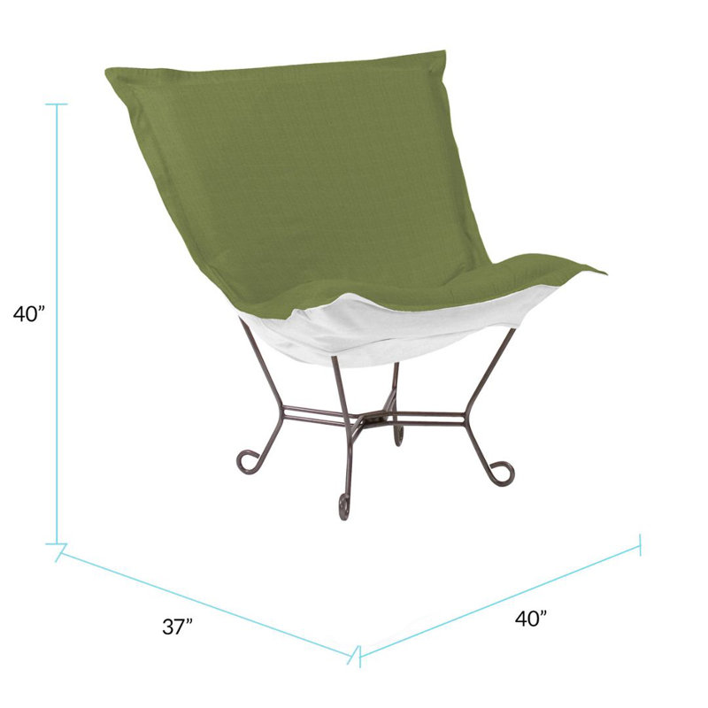 Chaise de patio avec coussins Misayo, Mousse paysage marin