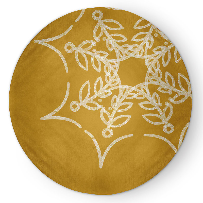 Pyrrhos Chenille Indoor Rug, Round 5'