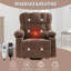 Le fauteuil électrique électrique Power Lift, adapté aux personnes âgées, avec fonctions de chauffage et de vibration, avec USB, peut être utilisé pour s'allonger. Brun-396066779