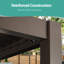 Pergola en métal avec persienne et DEL solaire-98654261