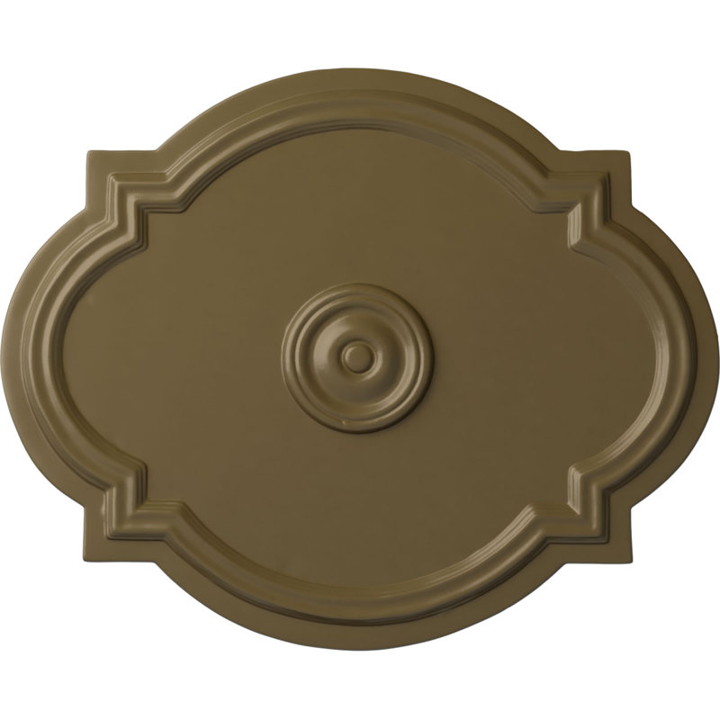 Médaillon de plafond valse Endurathane, l 21 1/4 po x H 17 3/8 po x P 1 po (convient aux auvents jusqu'à 4 1/2 po), finition de boue du Mississippi peinte à la main