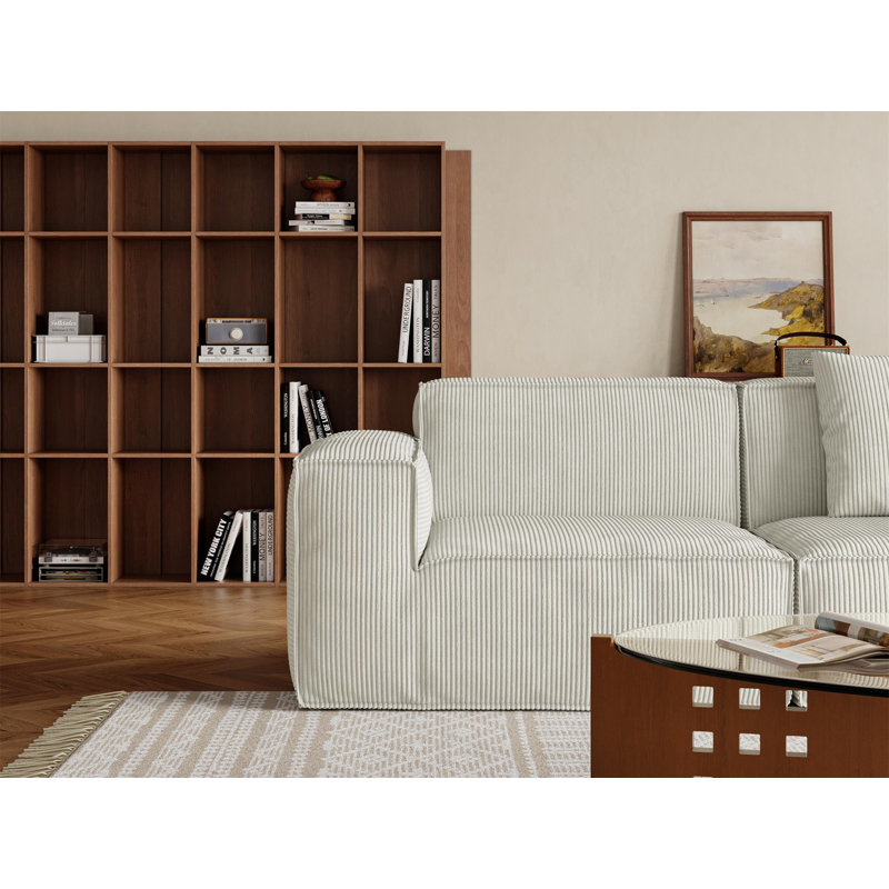 Le canapé modulaire Boneless de 118 pouces peut être converti en un canapé-lit surdimensionné. Ensemble de canapé à conversion libre.
