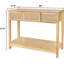 Table de canapé moderne moderne en bois et rotin avec tiroirs et rangement-841450301