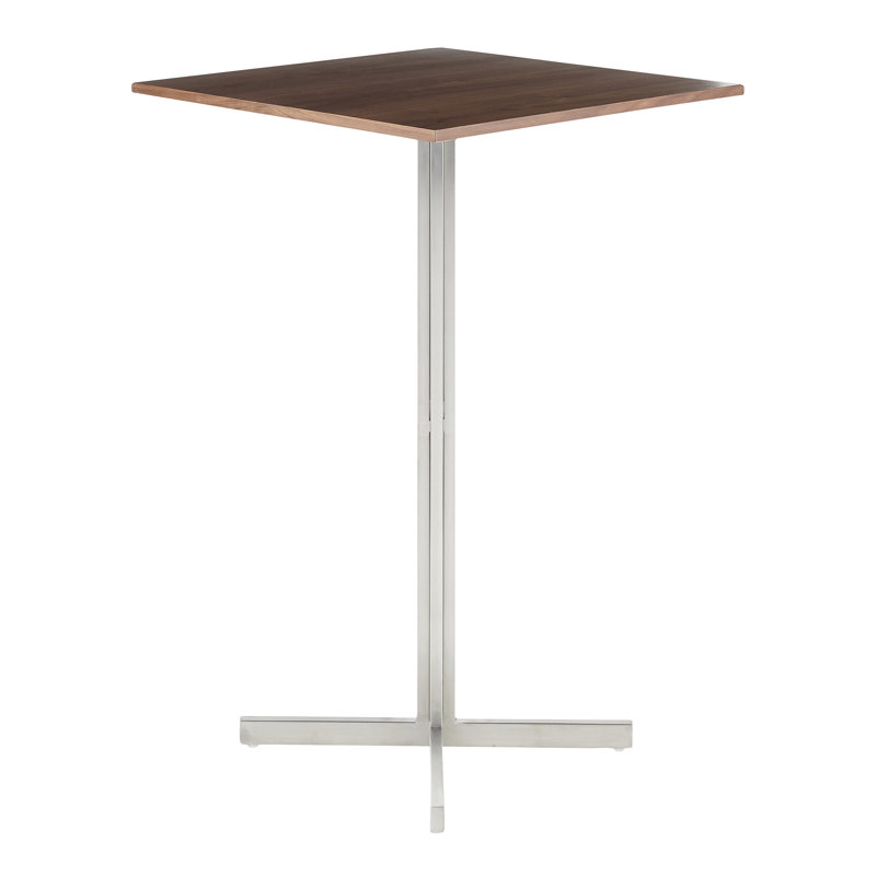 Brieon Square Bar Table , Walnut/White
