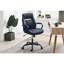 Fauteuil de bureau ergonomique en similicuir noir, avec mécanisme de levage classique amélioré avec système