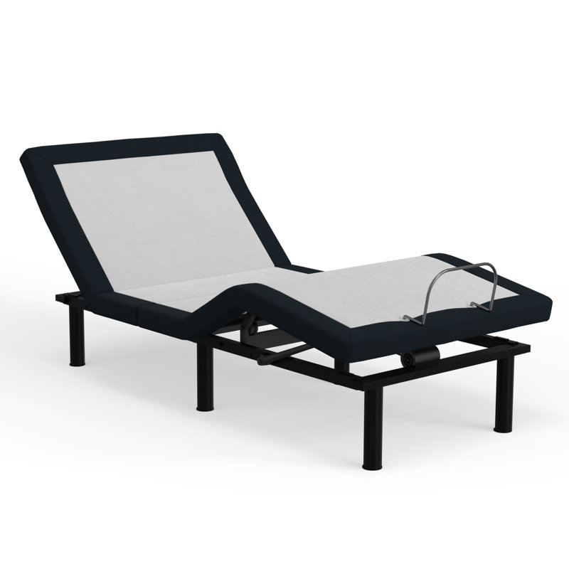 Twin Xl Adjustable Base Bed With Zero , Metal Composition, Grey Bed, Grey, Wireless Remote Assembly, Twin XL