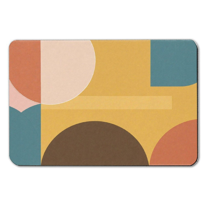 Tapis de bain à motif géométrique pour salle de bain, 16 x 24 po