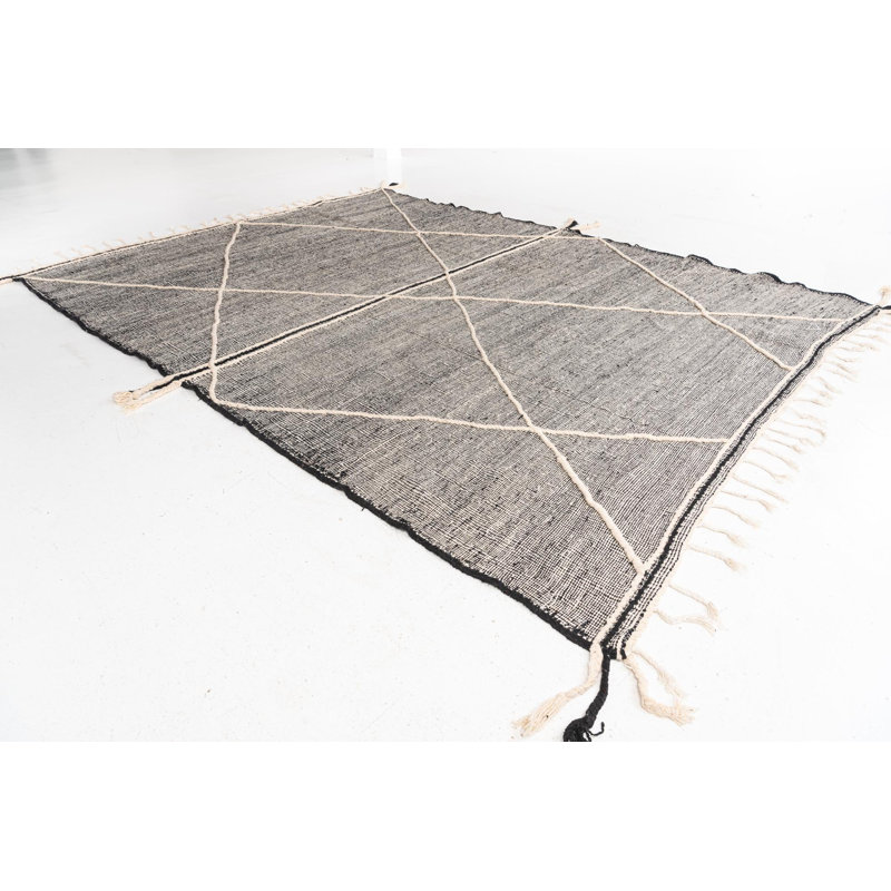 Tapis noir et blanc Orpheus