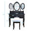 Ensemble de meuble-lavabo avec tabouret et miroir Highview-1287932419