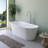 Jovan 67" L X 29.5" W X 22" H Freestanding Soaking Bathtub In Glossy White Finish