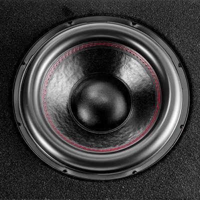 Subwoofer Bass Package, 12 in, 245W RMS, Complete Car Audio Subwoofer and Amp Package, with Loaded Enclosure, Built-in Amplifier, and Wiring Kit, Slim Trapezoid , Compact for Car Audio Systems