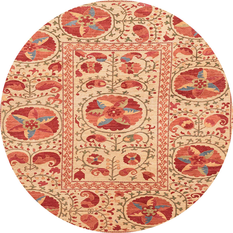 Abstract Indoor Rug, Round 3'