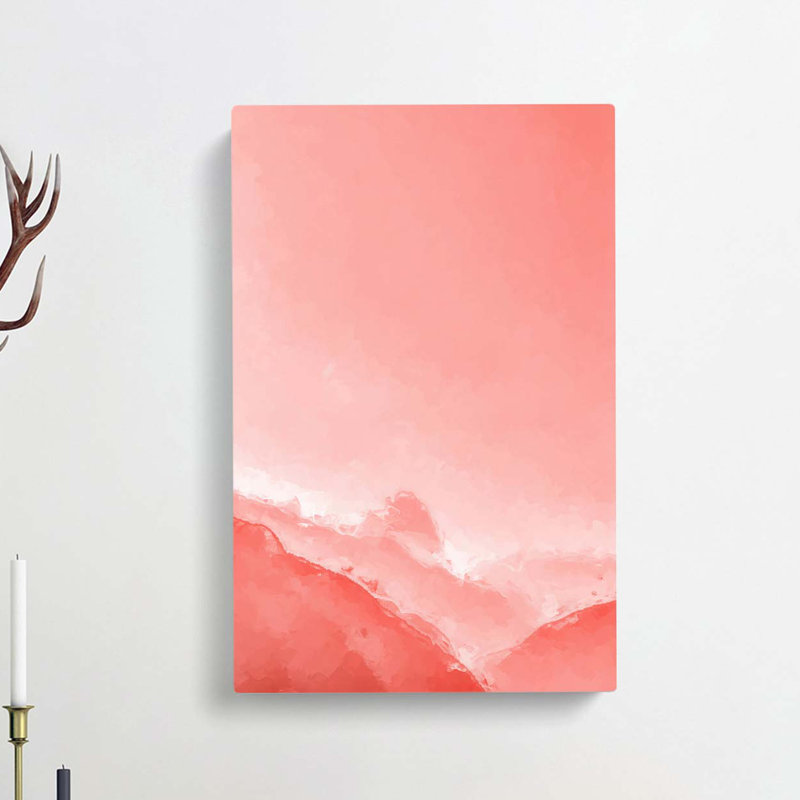 Coral Mountains in Abstract - Wrapped Canvas, 76cm H x 50cm W x 3cm D