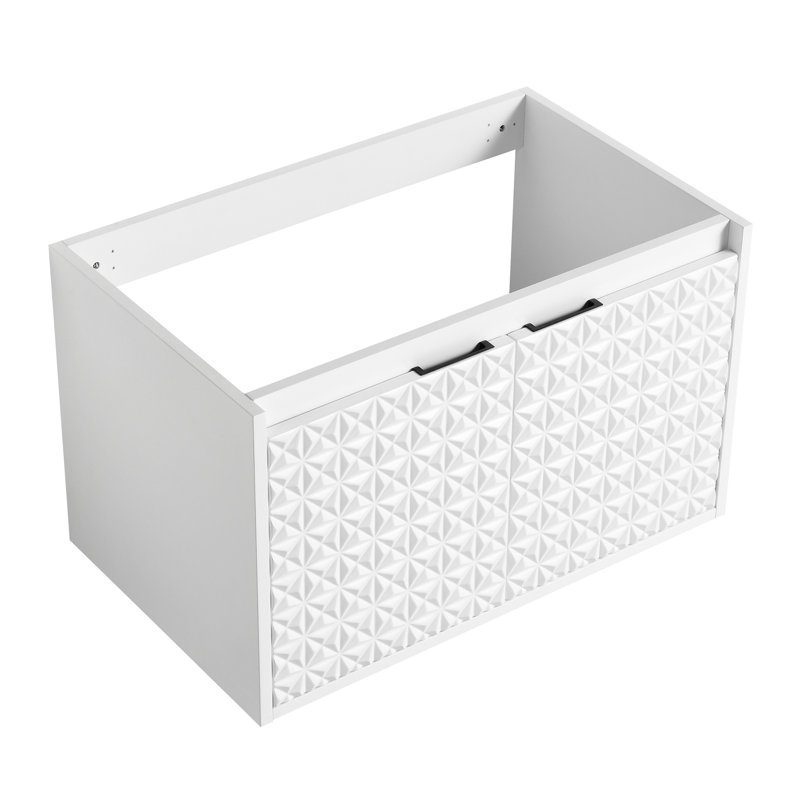Armoire murale de salle de bain 30 po - Portes à fermeture douce, contreplaqué blanc pour petites salles de bain - Poignées de meuble-lavabo, Salle de bain